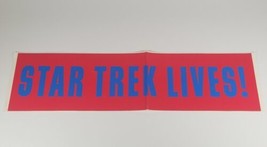 STAR TREK Bumper Sticker - Sci-Fi Vintage Style 80s 90s Star Trek Lives Red Blue - £5.67 GBP