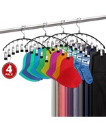 Legging Organizer &amp; Pants Hangers For Closet, 4 Pack/40 Clips Metal Pant... - £31.69 GBP