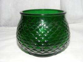 Vintage Brody USA Green Glass Cache Pot Planter Bowl Fish Scale Pattern ... - $460.95 MXN