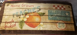 X-LONG Printed Kitchen RUNNER(nonskid)(20&quot;x45&quot;) Fruits,Home Grown Peaches,Mohawk - £19.32 GBP
