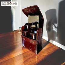 1930s Mens Bakelite Travel Set Leather Case Blade X Beard-show original ... - $1,724.71 MXN