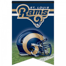 St. Louis Rams Banner 17x26 Pennant Style Premium Felt - $957.71 MXN