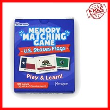U.S. States Flags Memory Matching Game - 100 Card Educational Fun for Al... - $623.90 MXN