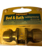 Bed Bath Locking Interior Door Knob Set Privacy Lock Brushed Stainless S... - $11.50