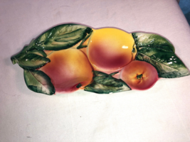 Italy Majolica Orange Plate 10.75 Inches Long Mint - £11.97 GBP