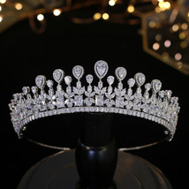 Women Tiara Hair Accessories Crystal Crown Wedding Hair Accessories Bridal Headw - £119.50 GBP