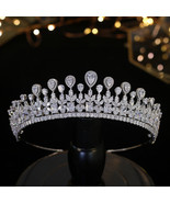 Women Tiara Hair Accessories Crystal Crown Wedding Hair Accessories Brid... - £117.42 GBP