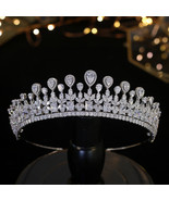 Women Tiara Hair Accessories Crystal Crown Wedding Hair Accessories Brid... - $149.94