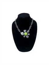 Art By Amy Labbe women&#39;s stone flower necklace in Lime Green - size One Size - £41.99 GBP