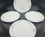 (4) Corelle Morningsong Dinner Plates Set Corning Floral White Dining Di... - $33.63
