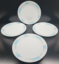 (4) Corelle Morningsong Dinner Plates Set Corning Floral White Dining Dishes Lot - £26.33 GBP