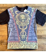 Jem Collective Mens Gold Lion Scepter Shirt, Large - New! - £17.11 GBP