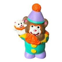 Vintage 1997 Hallmark Merry Miniatures Happy Birthday Clown Bear Figure - £5.23 GBP