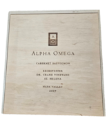 Alpha Omega Cabernet Sauvignon Beckstoffer Empty Wooden Wine Box W/ Hing... - $43.44 CAD