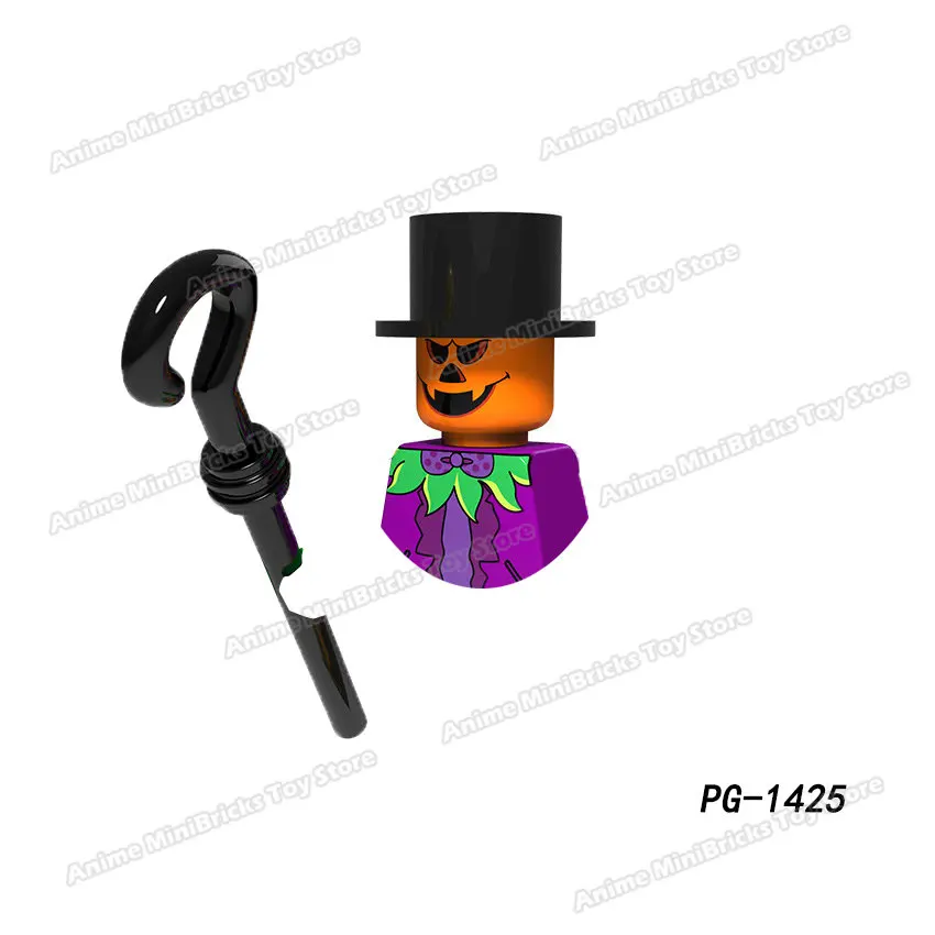 Play Horror Freddy Jason Zombie Halloween Building Blocks Brick Pumpkin Vampire  - £23.18 GBP