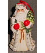 Spode CHRISTMAS TREE PATTERN Santa Claus Ornament w/Box - $432.59 MXN