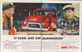 1958 GMC Truck Vintage Print Ad Americas Ablest Trucks Diner Patrons Talking - $18.25