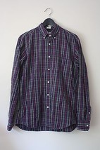 J. Crew Factory Men&#39;s M Washed Tartan Plaid Tailored Fit Shirt 100% Cotton 33728 - £11.02 GBP