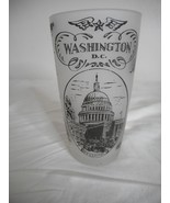 Vintage Frosted Glass Souvenir State Drinking Glass Washington D. C. Gra... - $147.24 MXN