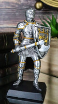Medieval Knight With Hand Axe and Heraldry Coat of Arms Shield Mini Figu... - $16.99
