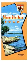 1956 Official Province of Manitoba Highway Map Winnipeg River Cover - £14.01 GBP
