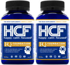 HCF Happy, Calm &amp; Focused | Focus, Attention &amp; Mood Supplement (90 Caps/2-Pack) - £63.22 GBP