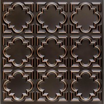 Casablanca Pvc 2&#39; X 2&#39; Glue-Up Ceiling Tile (Covers / 40 Sq.Ft), Antique... - £195.92 GBP