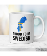 Patriotic Swedish Mug Proud to be Swedish, Gift Mug with Swedish Flag - £17.13 GBP