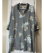 Vtg Men’s Paradise Blue Hawaiian Polo 3XLT - $27.09 CAD