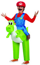 Disguise Men&#39;s Mario Riding Yoshi Adult Costume, Green, One Size Child - £118.28 GBP