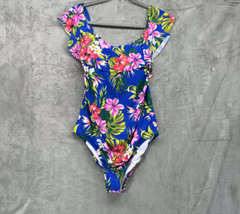 Women&#39;s Plus Size Floral One Piece Swimsuit Kona Sol Floral 14W - £19.66 GBP