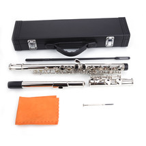 Nickel Plated C Closed Hole Concert Band Flute with E Key - £111.90 GBP