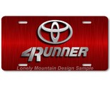 Toyota 4Runner Inspired Art on Red FLAT Aluminum Novelty License Tag Plate - $17.99
