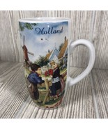 Tall Holland Coffee Cup Children Windmill 4.5” All Dutch By TS Holland V... - €8,55 EUR