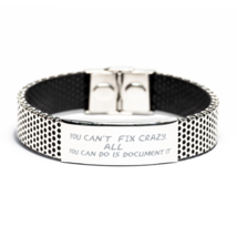 Funny Nurse Stainless Steel Bracelet, You Can&#39;t Fix Crazy. All You Can Do Is Doc - £19.74 GBP