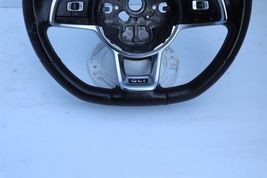 2015-17 Jetta GLi Flat Bottom Red Stitch Leather Steering Wheel Paddle Shifters image 4