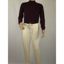 Men's Monte Carlo Turkey Jogging Suit 2pc Jump Set Stretchable 95061 Ivory Wine image 8