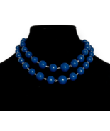 Elegant Croft &amp; Barrow Double Strand Blue Bead Necklace 18&quot; NWT Jewelry ... - £3.80 GBP