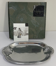 Wilton Armetale RWP 14&quot; Scalloped Handle Oval Serving Tray #356204 NEW - $34.99