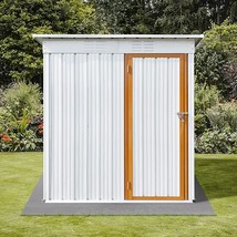5Ft X 4Ft Metal Outdoor Storage Shed, Anti-Corrosion Utility Tool House With Loc - £247.95 GBP