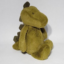 Jellycat 8&quot; Olive Green Bashful Dino Dinosaur Plush Stuffed Animal 2017 EUC - £10.18 GBP