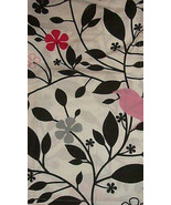RARE Dwell Studio Black White Trees W Pink Birds Fabric Shower Curtain B... - £10.20 GBP