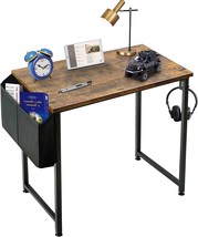 Small Student Writing Desk For Home Office, Bedroom, And, Rustic 30 31 Inch. - £46.33 GBP