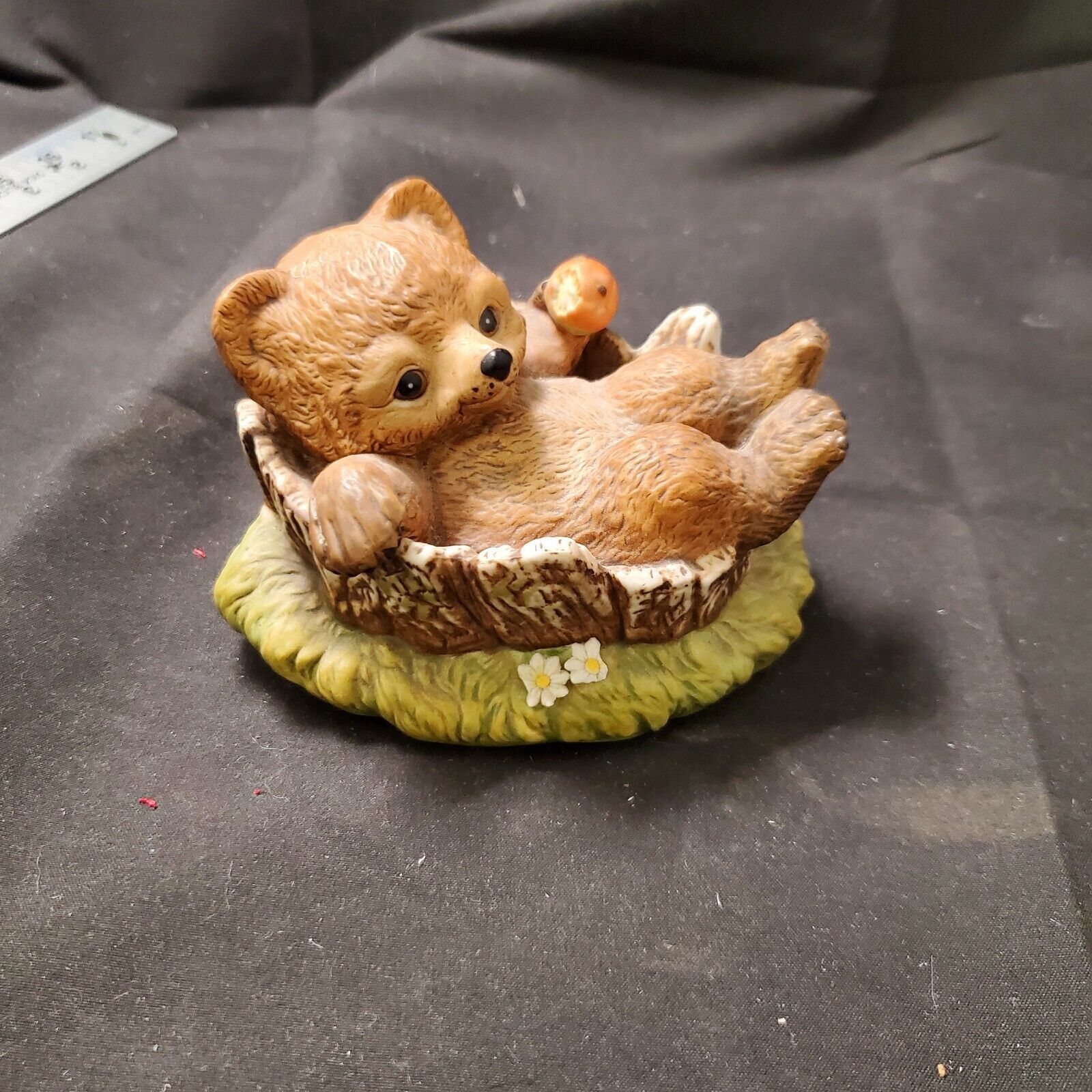 Vintage 1986 Masterpiece Porcelain by HOMCO " Little Bear Cup In A Tub" - $9.98