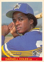 1984 Donruss #630 Darnell Coles RC Rookie Card Seattle Mariners ⚾ - £0.75 GBP