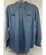 Reebok UCLA Mens XL Blue Long Sleeve Button Up Western Bell Cotton Bowl ... - $44.54