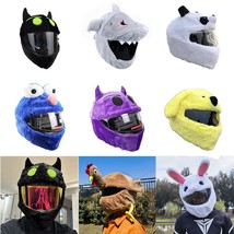 Motorcycle Helmet Covers Funny Cartoon Plush Helmet Protective Cover Helmet Full - £26.66 GBP+