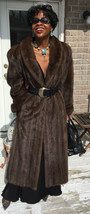 Mint young Full Length Luna brown female Mink Fur Coat Jacket stroller M... - £2,365.51 GBP