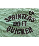 Vintage 1970s Russell Athletic Sprinters Do It Quicker T Shirt Green L USA - $148.92 CAD