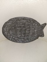 Metal Fish Serving Plate Silver tone - £14.94 GBP